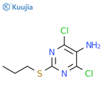 4,6-dichloro-2-(propylsulfanyl)pyrimidin-5-amine structure