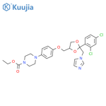 Ethyl 4-[4-[[(2R)-2-(2,4-dichlorophenyl)-2-(imidazol-1-ylmethyl)-1,3-dioxolan-4-yl]methoxy]phenyl]piperazine-1-carboxylate structure