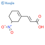 (2E)-3-(5-nitrocyclohex-1-en-1-yl)prop-2-enoic acid structure